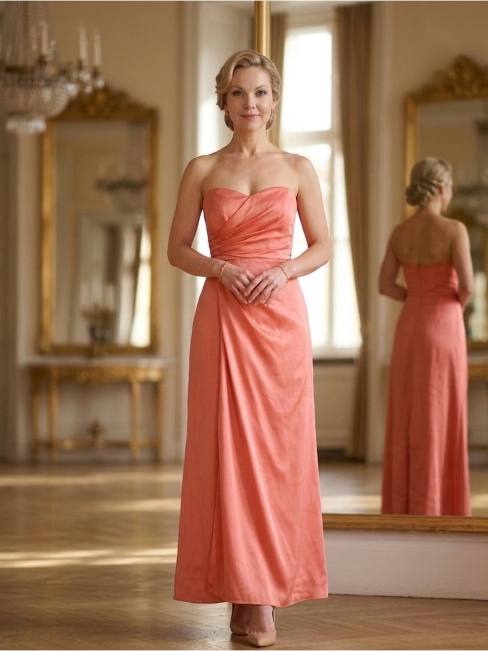 Vintage Cache Women's Strapless Maxi Dress Ball Gown 10 Formal Wedding Prom